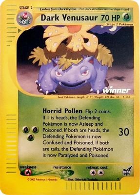Dark Venusaur – 7 [Winner] #007/009 (Best of Promos)