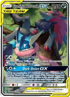 Greninja & Zoroark GX (201) (Alternate Full Art) #201/214 (SM – Unbroken Bonds)