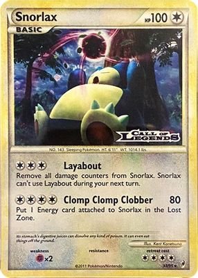 Snorlax – 33/95 (Prerelease) #33/95 (Nintendo Promos)