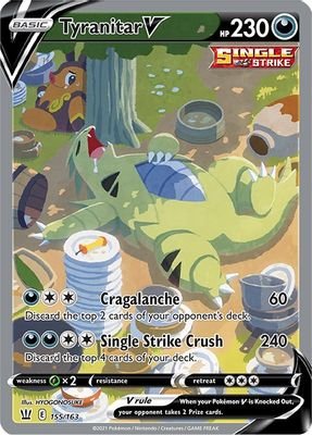 Tyranitar V (Alternate Full Art) #155/163 (SWSH05: Battle Styles)