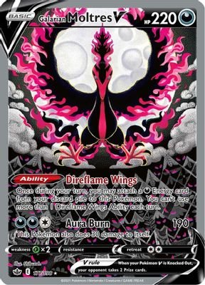 Galarian Moltres V (Alternate Full Art) #177/198 (SWSH06: Chilling Reign)