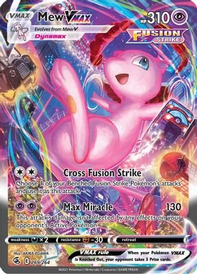 Mew VMAX (Alternate Art Secret) #269/264 (SWSH08: Fusion Strike)