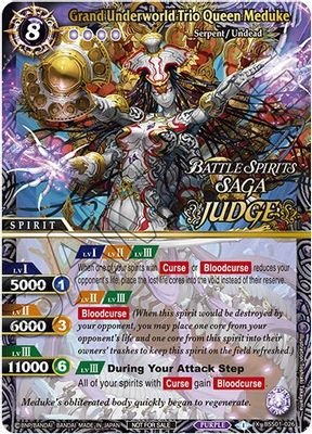 Grand Underworld Trio Queen Meduke (Judge Pack Vol. 1) #BSS01-026 (Battle Spirits Saga Promo Cards)