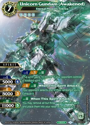 Unicorn Gundam (Awakened) – Eternal Phoenix Tokiwa #BSS02-077 (False Gods)