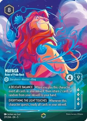 Mufasa – Ruler of Pride Rock (Enchanted) #217/204 (Shimmering Skies)