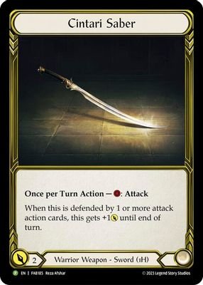Cintari Saber (Right) (Golden) – FAB185 #FAB185 (Flesh and Blood: Promo Cards)
