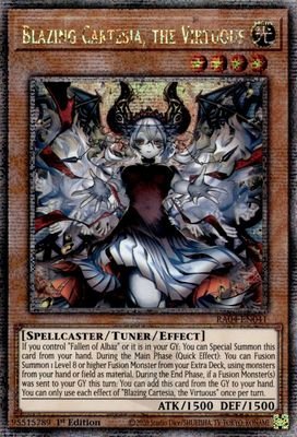 Blazing Cartesia, the Virtuous (New Art) (Quarter Century Secret Rare) #RA04-EN041 (Quarter Century Stampede)