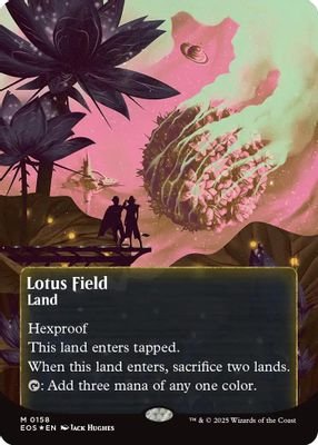 Lotus Field (0158) (Borderless) (Galaxy Foil) #158 (Edge of Eternities: Stellar Sights)