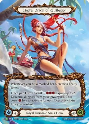 Cindra, Dracai of Retribution – HER144 #HER144 (Flesh and Blood: Promo Cards)