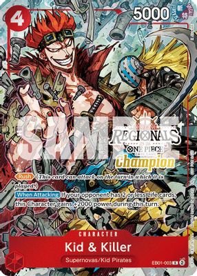 Kid & Killer (Offline Regional Champion Card Set 2025 Vol.2) #EB01-003 (One Piece Promotion Cards)