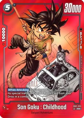Son Goku : Childhood – SB01-053 (Limited Pack MANGA Version 01) #SB01-053 (Tournament and Championship Promos)
