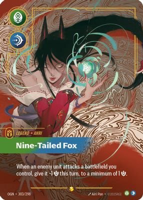 Ahri – Nine-Tailed Fox (Overnumbered) #303/298 (Origins)