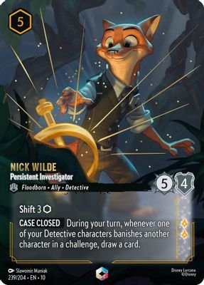 Nick Wilde – Persistent Investigator (Enchanted) #239/204 (Whispers in the Well)