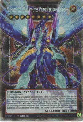 Number 62: Galaxy-Eyes Prime Photon Dragon (Starlight Rare) #BLGG-EN140 (Battles of Legend: Glorious Gallery)